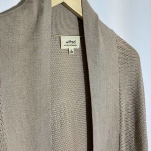 Aritzia Wilfred Copernic Cardigan Sweater Beige Size XS Open Front Silk Blend